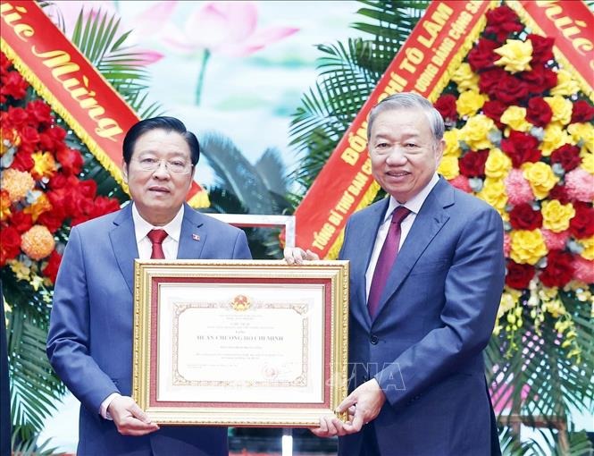 H&igrave;nh ảnh Tổng B&iacute; thư T&ocirc; L&acirc;m dự Lễ kỷ niệm 60 năm Ng&agrave;y truyền thống ng&agrave;nh Nội ch&iacute;nh Đảng  - Ảnh 7.