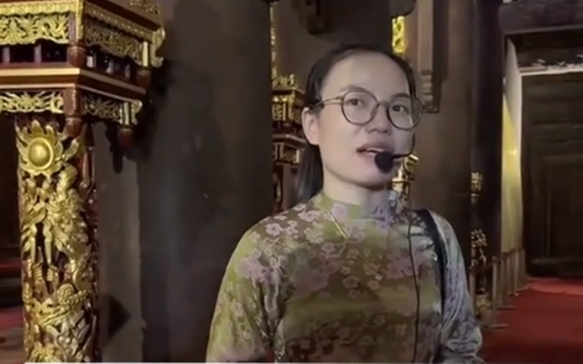 Tường trình của nữ hướng dẫn viên ở Lam Kinh nói về nhà Tây Sơn