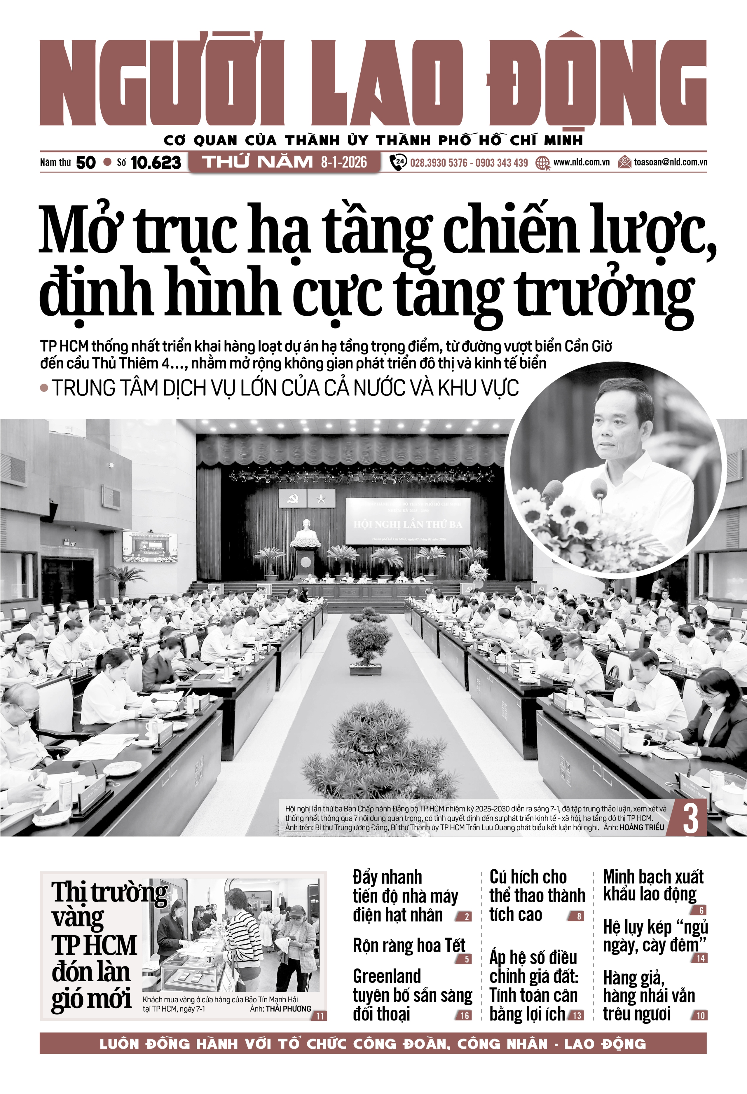 B&aacute;o in ng&agrave;y 8-1: Thị trường v&agrave;ng TP HCM đ&oacute;n l&agrave;n gi&oacute; mới - Ảnh 1.