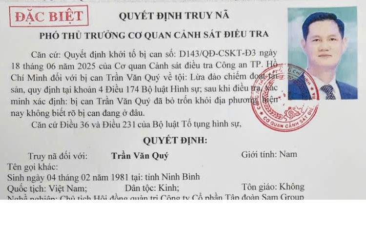Vì sao Chủ tịch Sam Group bị truy nã?