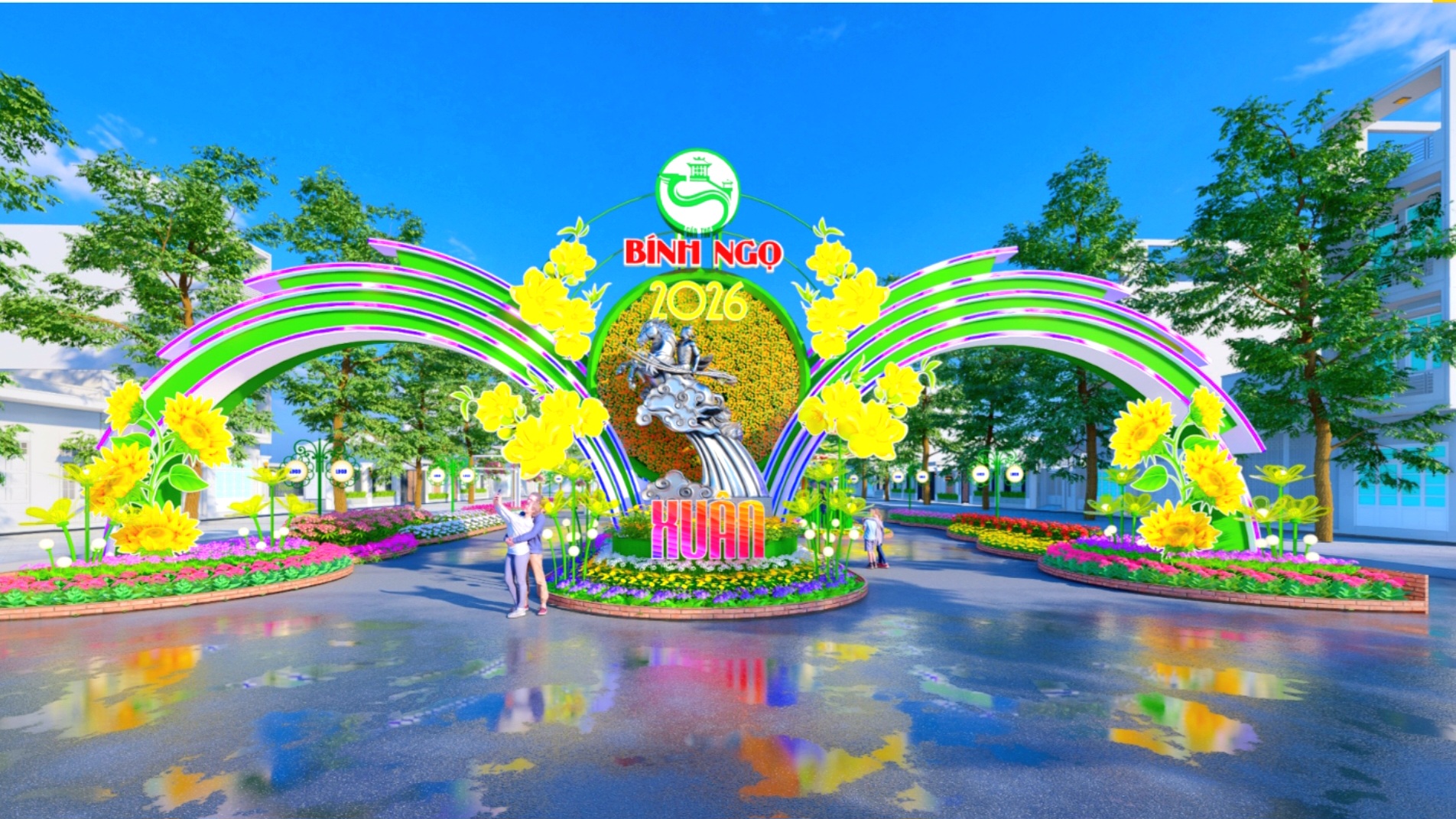Đường hoa nghệ thuật Cần Thơ 2026 dài 310 m với kinh phí 6 tỉ đồng - Ảnh 4.