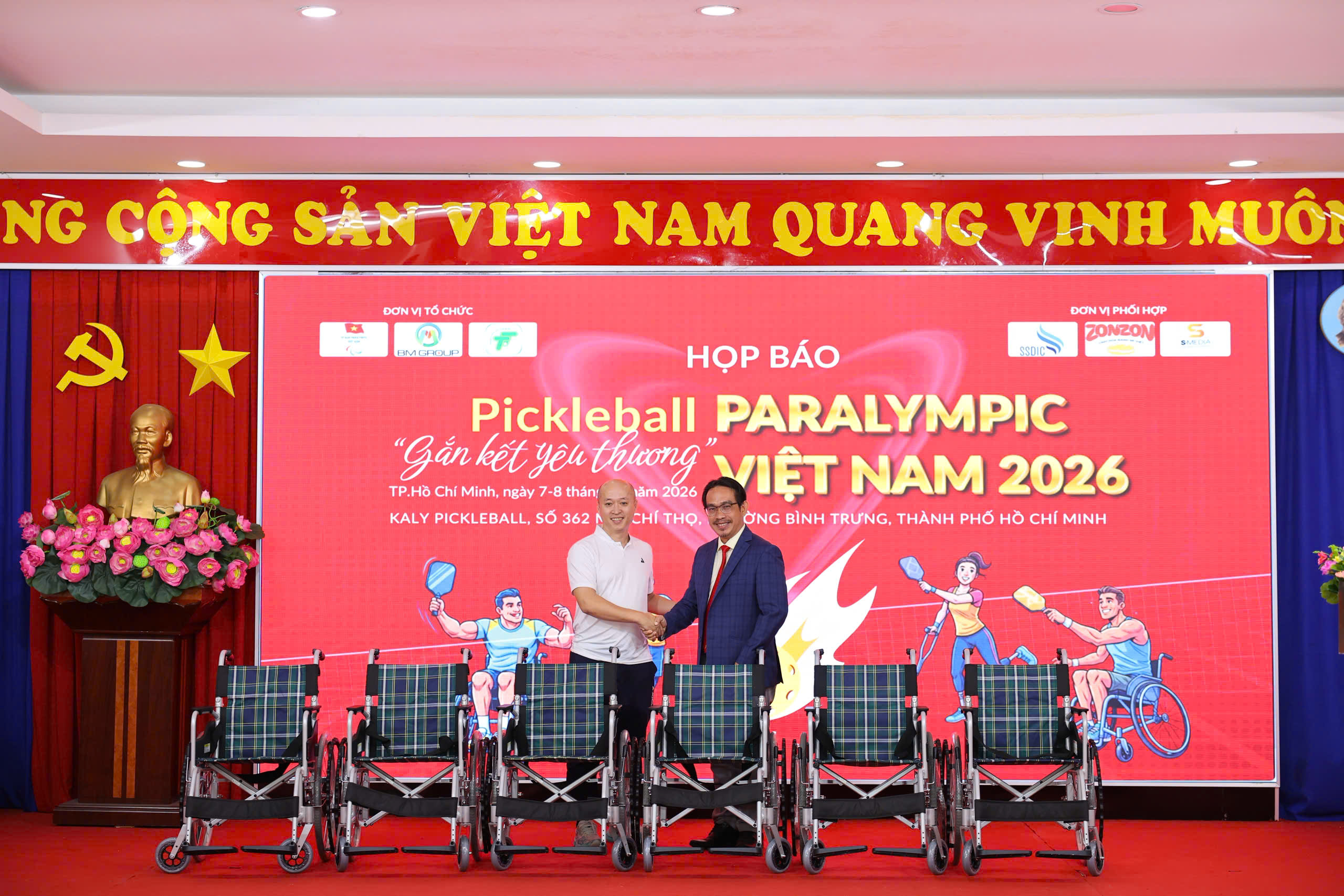 100 tay vợt khuyết tật tranh tài Giải Pickleball Paralympic "Gắn kết yêu thương" - Ảnh 4.