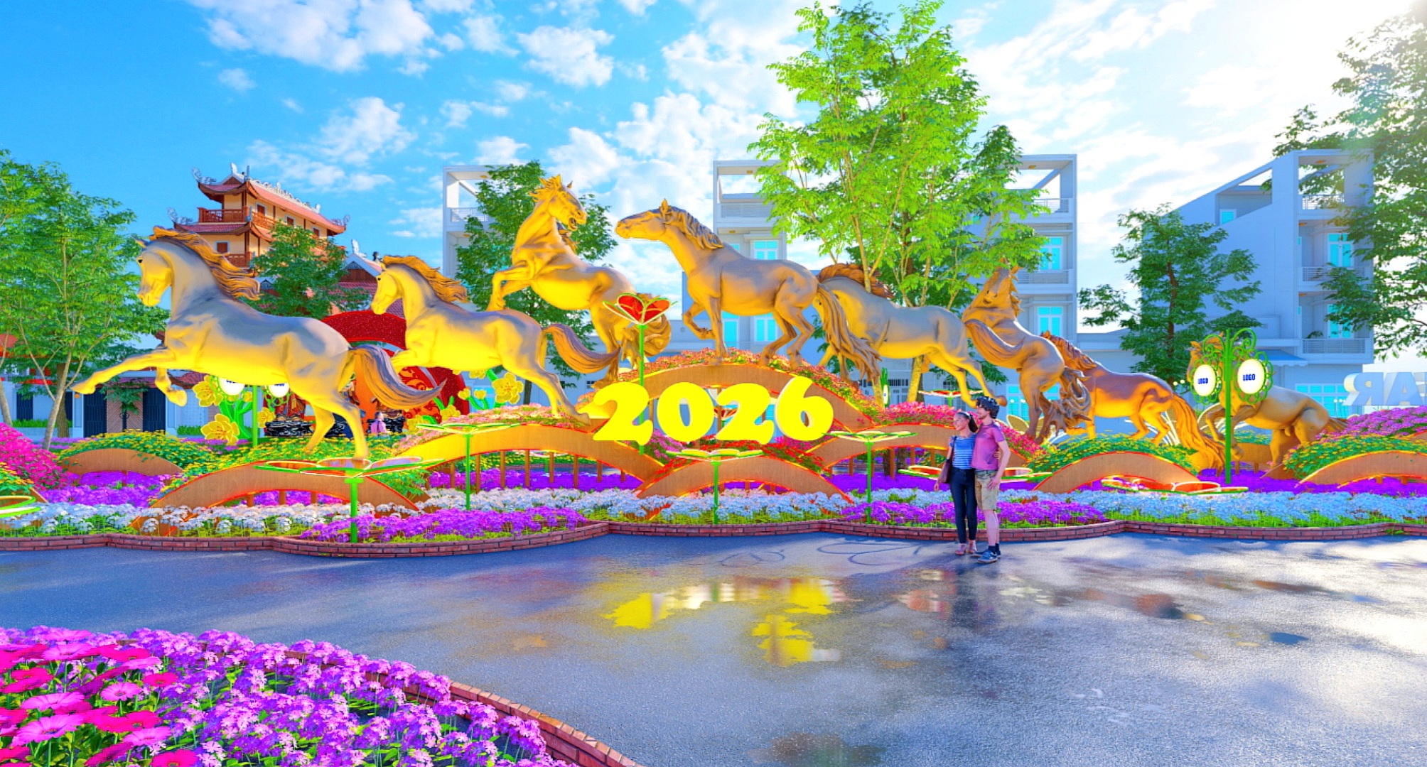 Đường hoa nghệ thuật Cần Thơ 2026 dài 310 m với kinh phí 6 tỉ đồng - Ảnh 9.