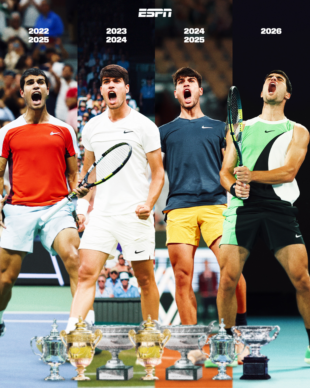 Alcaraz hoàn tất bộ sưu tập Grand Slam ở tuổi trẻ nhất lịch sử - Ảnh 1.
