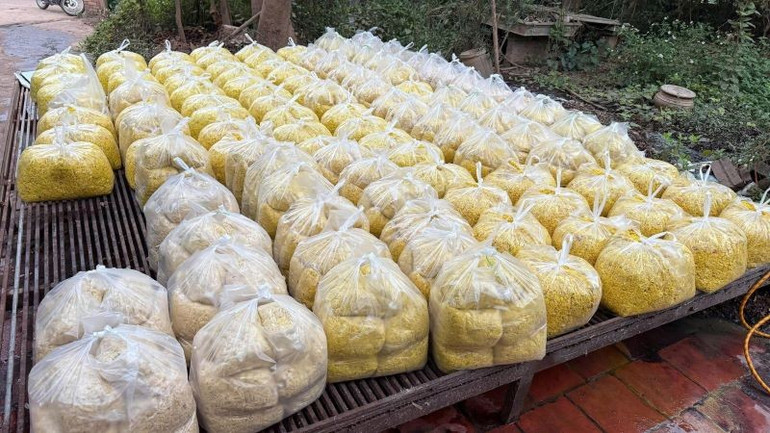 Trộn chất cấm độc hại để chế biến riềng xay b&aacute;n người d&acirc;n chế biến thức ăn - Ảnh 2.
