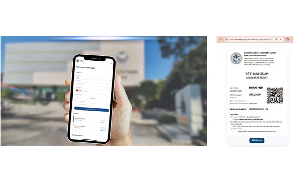 Bảo tàng Chứng tích Chiến tranh bán vé trực tuyến