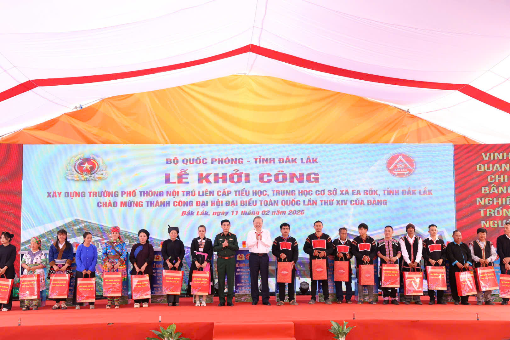 Tổng B&iacute; thư T&ocirc; L&acirc;m dự Lễ khởi c&ocirc;ng trường phổ th&ocirc;ng nội tr&uacute; tại Đắk Lắk - Ảnh 2.
