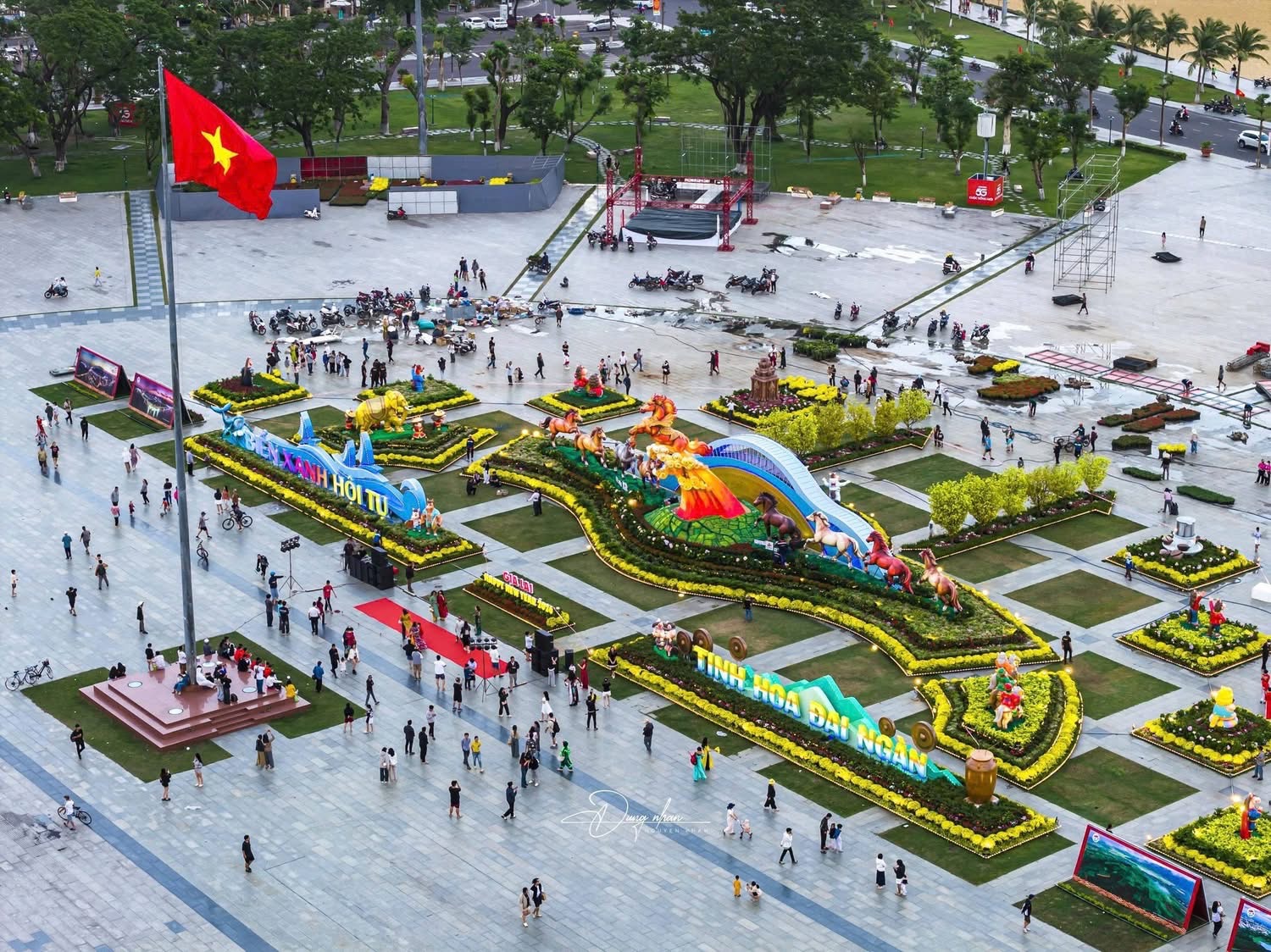 Đổ xô check-in linh vật ngựa “mặt cộc” gây bão mạng xã hội ở phố biển Quy Nhơn - Ảnh 1.