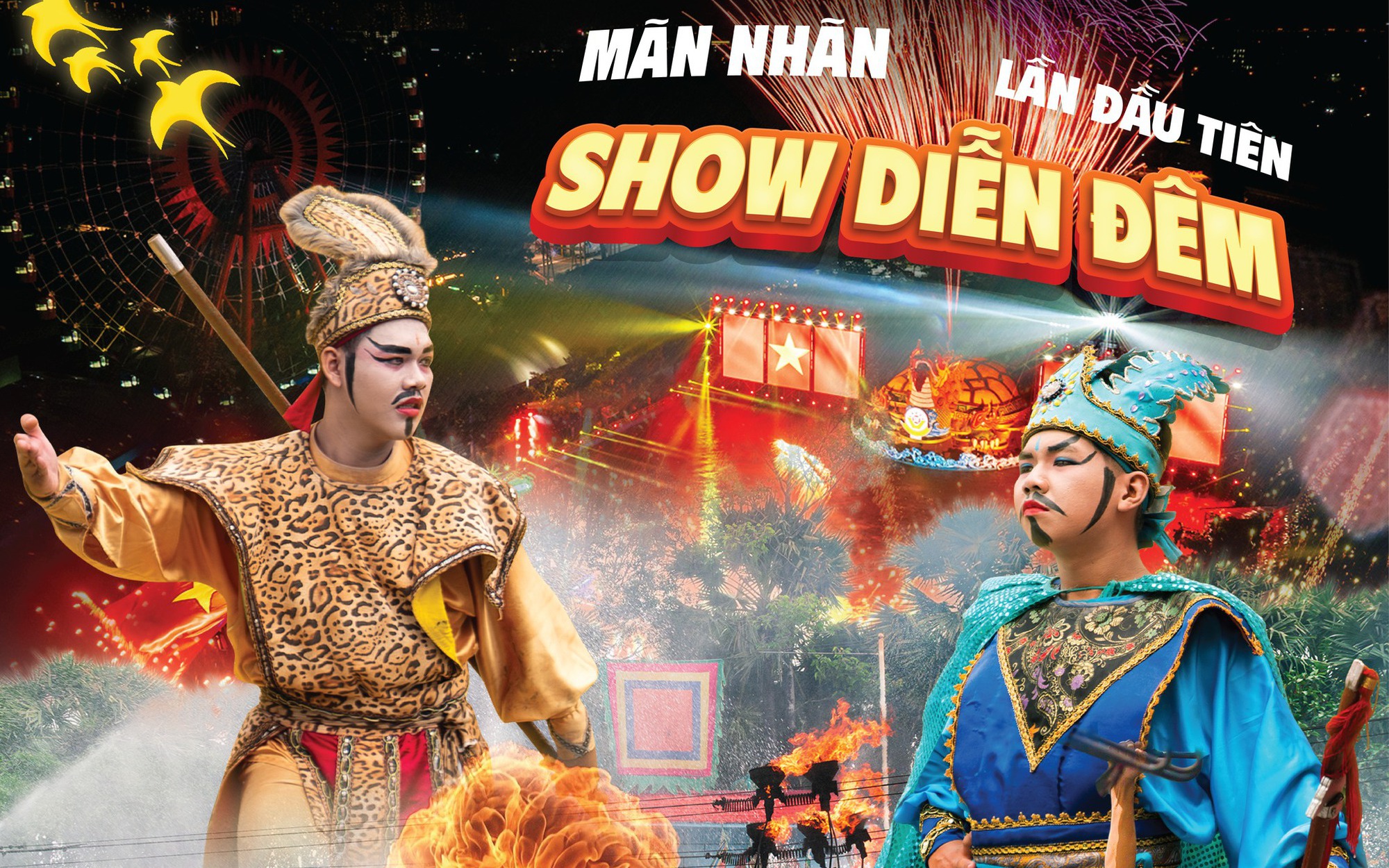 KDL Suối Tiên rực rỡ với show "Sơn Tinh – Thủy Tinh và 14 vị anh hùng dân tộc"