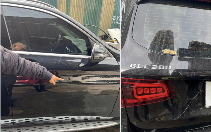 Thông tin mới vụ xe Mercedes bị cào xước, bẻ gương, đập kính khi đỗ trước trung tâm tiếng Anh