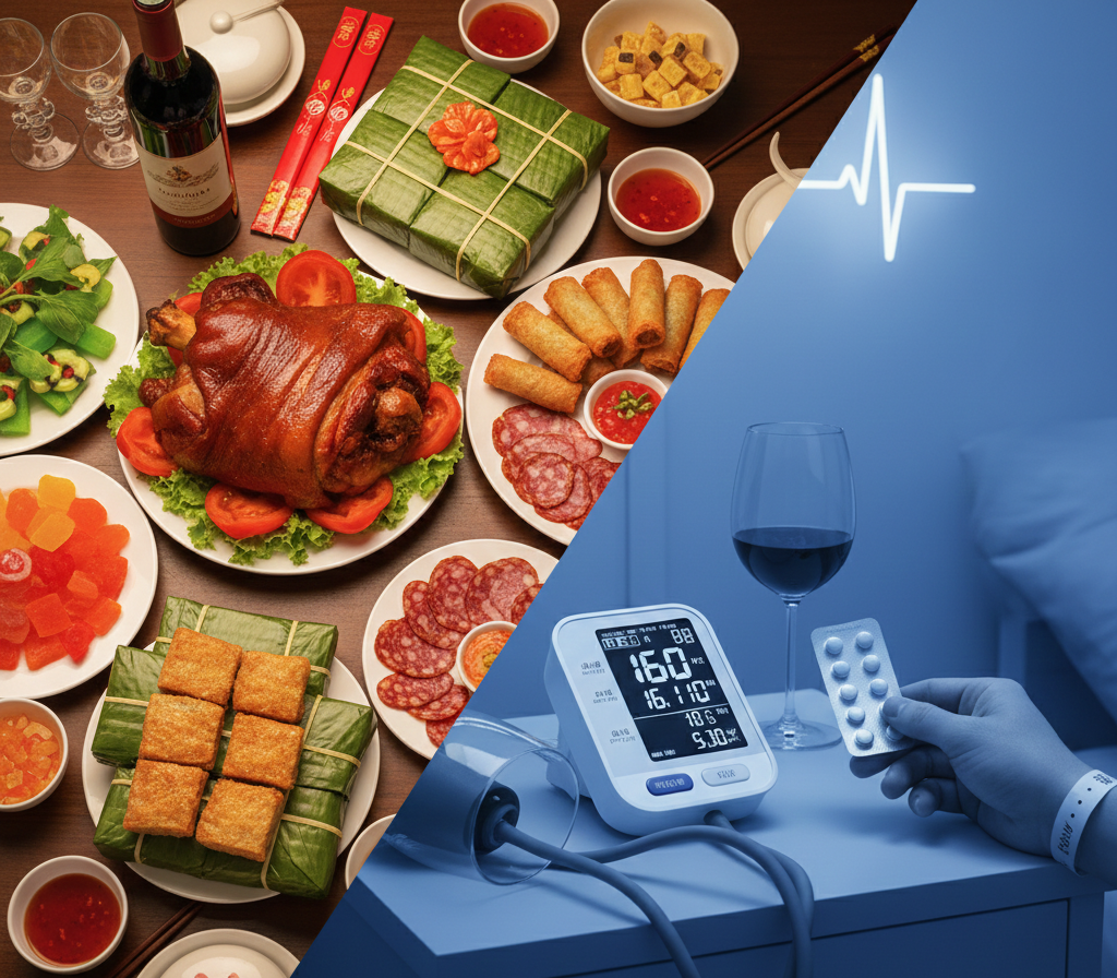 Nguyên tắc ăn Tết an toàn cho người bệnh tiểu đường, huyết áp, mỡ máu - Ảnh 1.