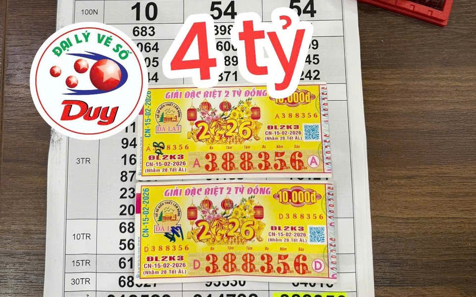 Xổ số miền Nam ngày 16-2: Trúng độc đắc 6 tỉ đồng, hẹn đại lý qua Tết đổi thưởng