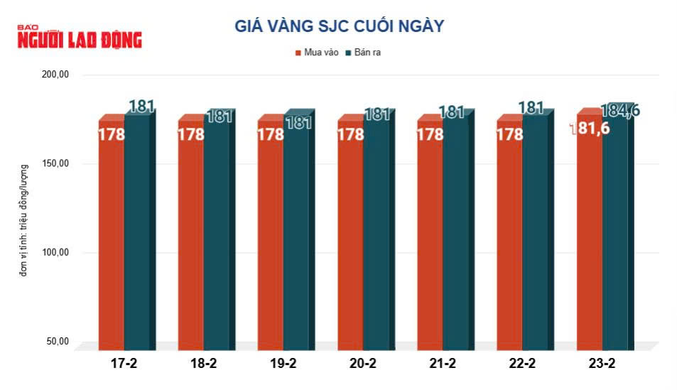 Gi&aacute; v&agrave;ng h&ocirc;m nay 24-2: V&agrave;ng thế giới tăng 109 USD - Ảnh 2.