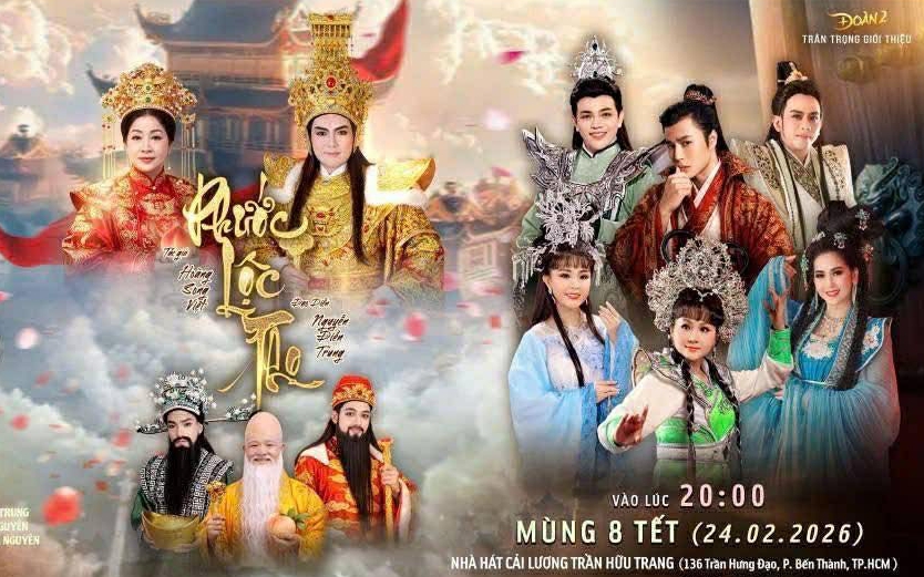 "Phước Lộc Thọ" – tiếng cười khai xuân trên sân khấu cải lương Trần Hữu Trang