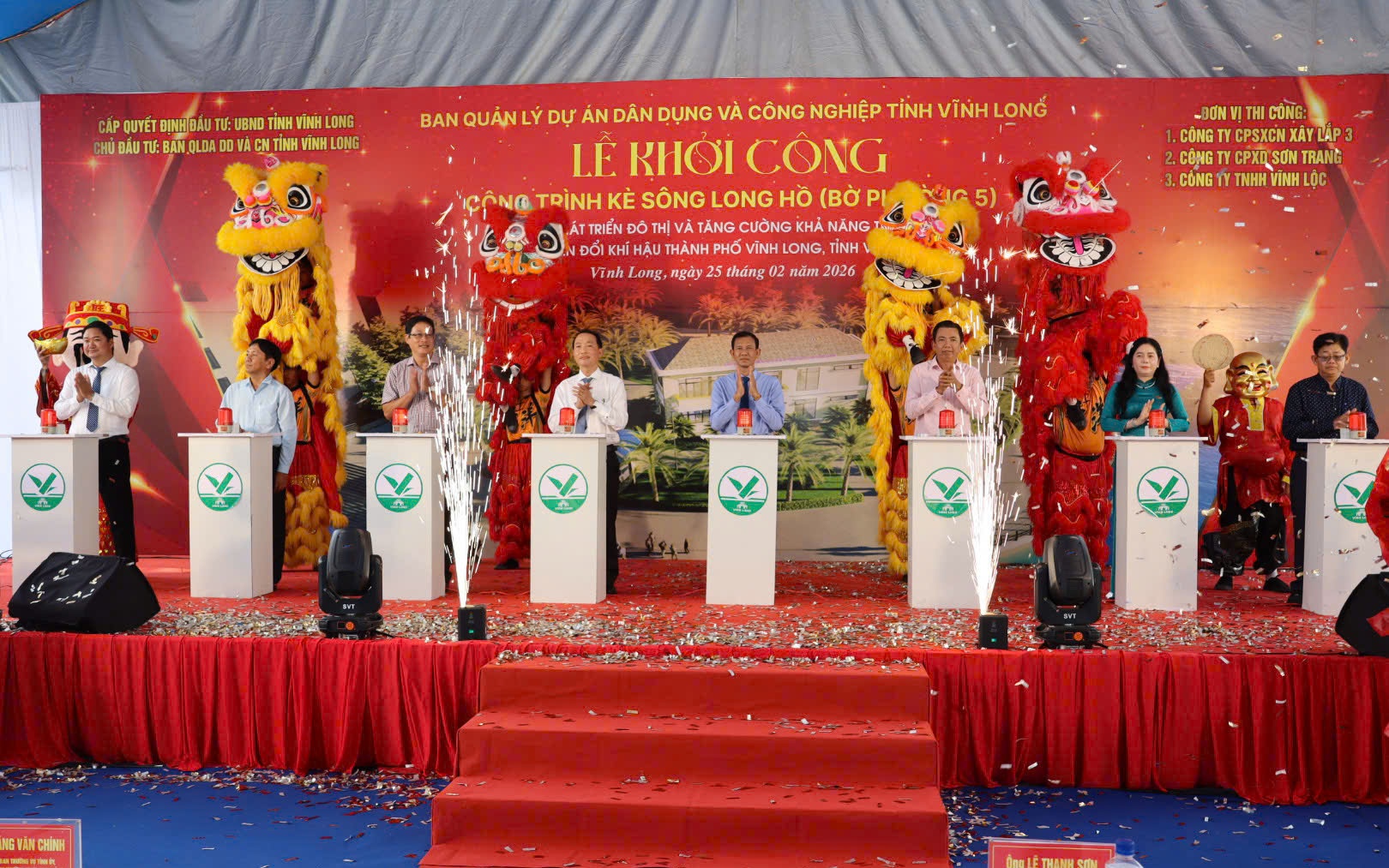 Vĩnh Long khởi công thêm dự án "kè sông" hơn 200 tỉ đồng