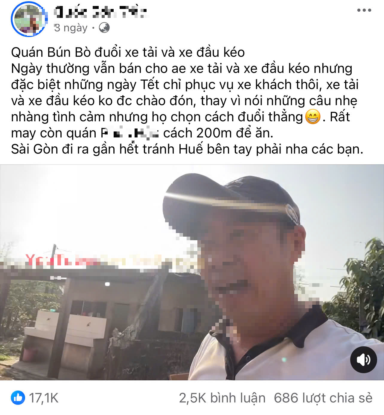 UBND TP Huế yêu cầu làm rõ clip quán bún bò đuổi xe tải gây xôn xao - Ảnh 1.