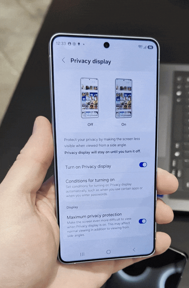 Điện thoại chống nhìn trộm của Samsung có giá đặc biệt mà giá bán tới 52 triệu đồng? - Ảnh 3.