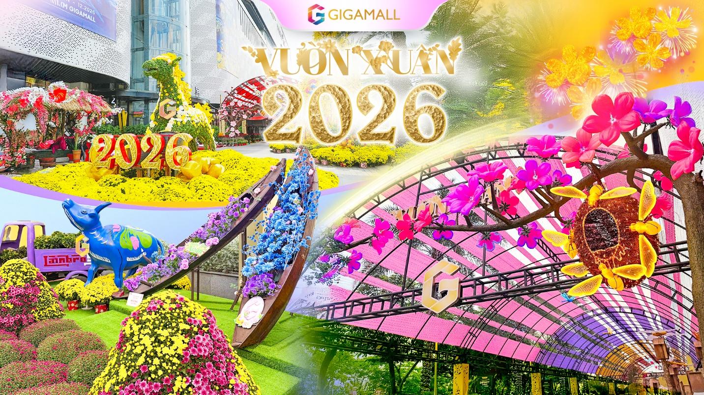 Hi Tech Hi Tết Gigamall 2026 - Đường hoa Tết C&ocirc;ng Nghệ đầu ti&ecirc;n tại TP HCM - Ảnh 1.