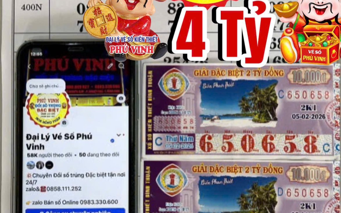 Xổ số miền Nam ngày 6-2: Lộ diện nhiều người trúng độc đắc dịp giáp Tết