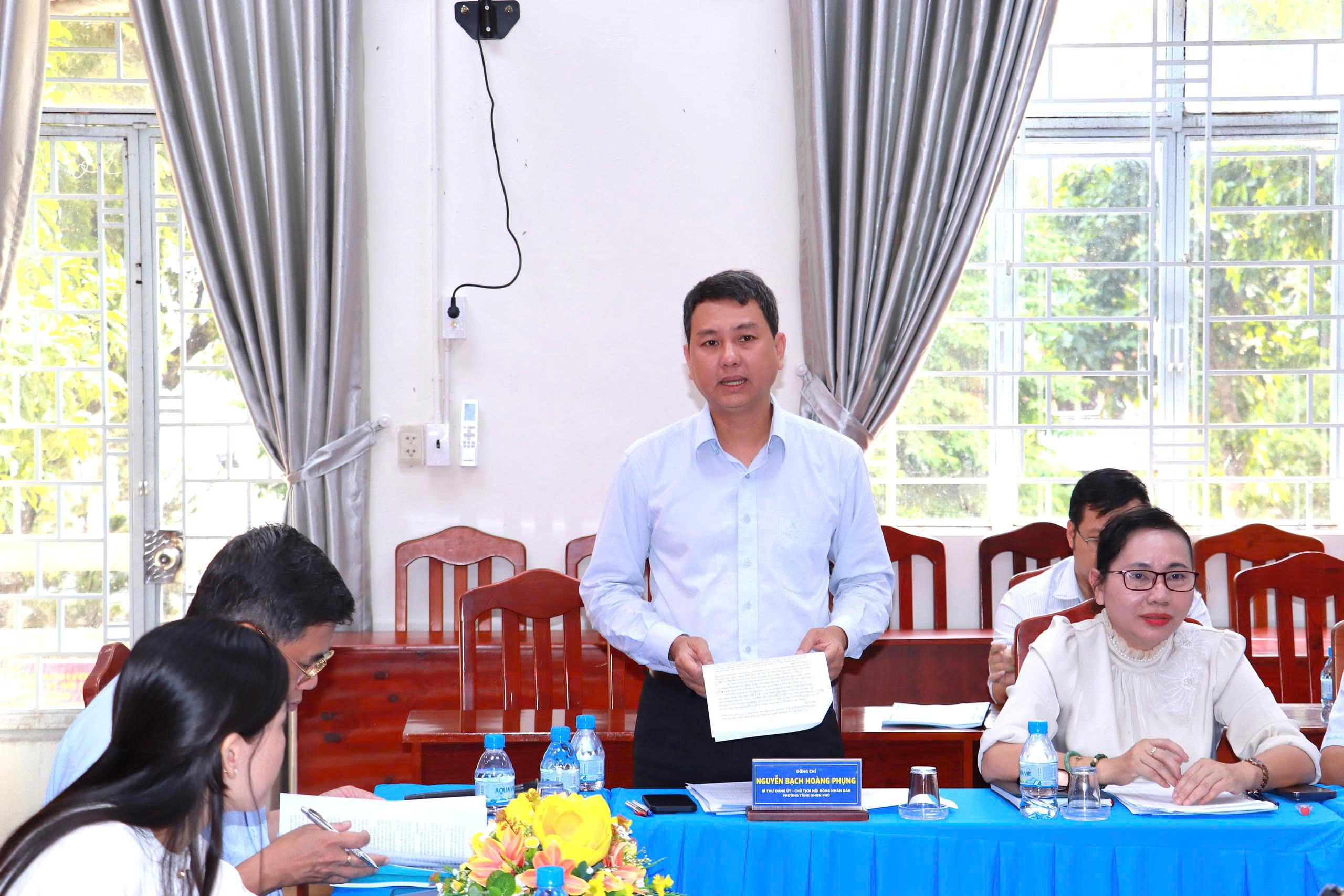 Kiểm tra công tác chuẩn bị, phục vụ bầu cử các phường Tăng Nhơn Phú, Bình Trưng và Phước Long - Ảnh 1.