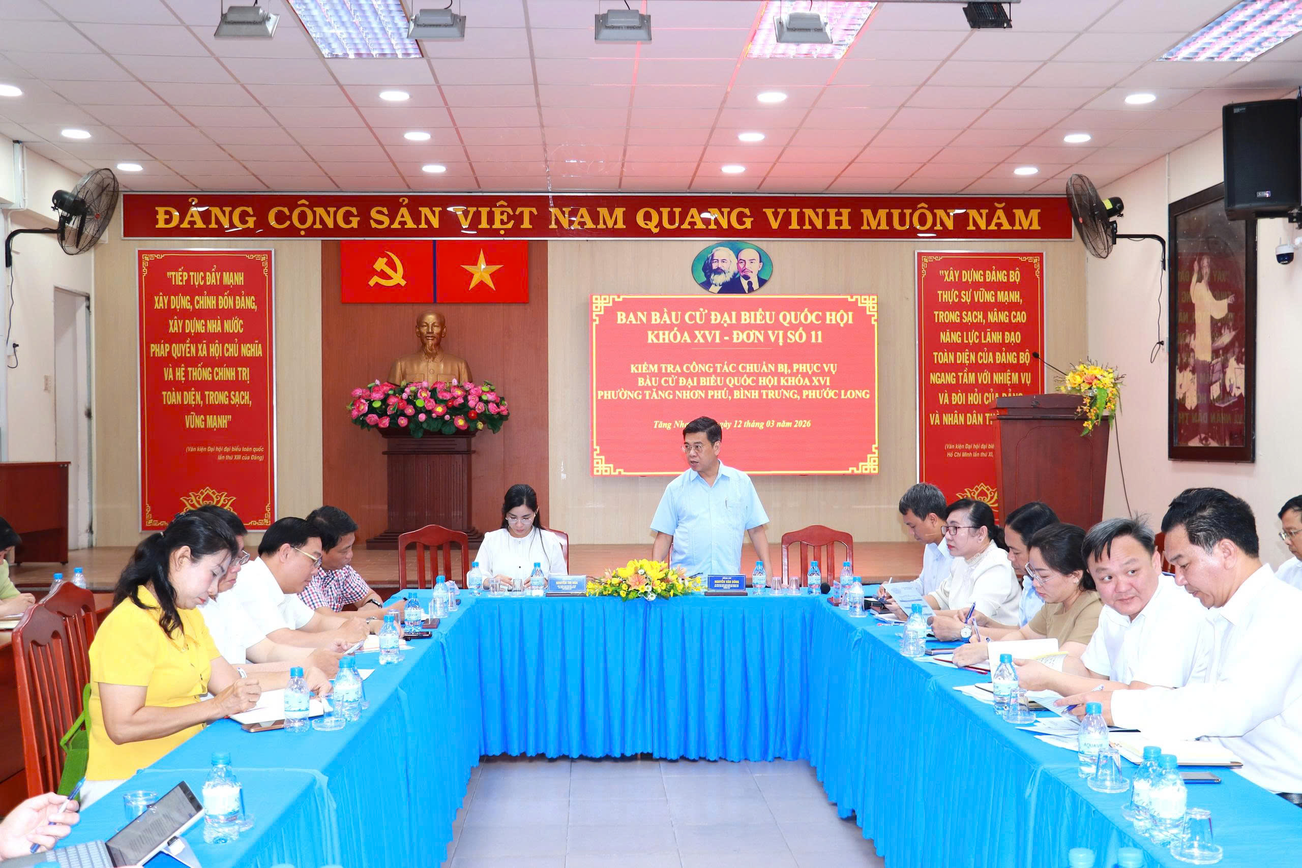 Kiểm tra công tác chuẩn bị, phục vụ bầu cử các phường Tăng Nhơn Phú, Bình Trưng và Phước Long - Ảnh 2.