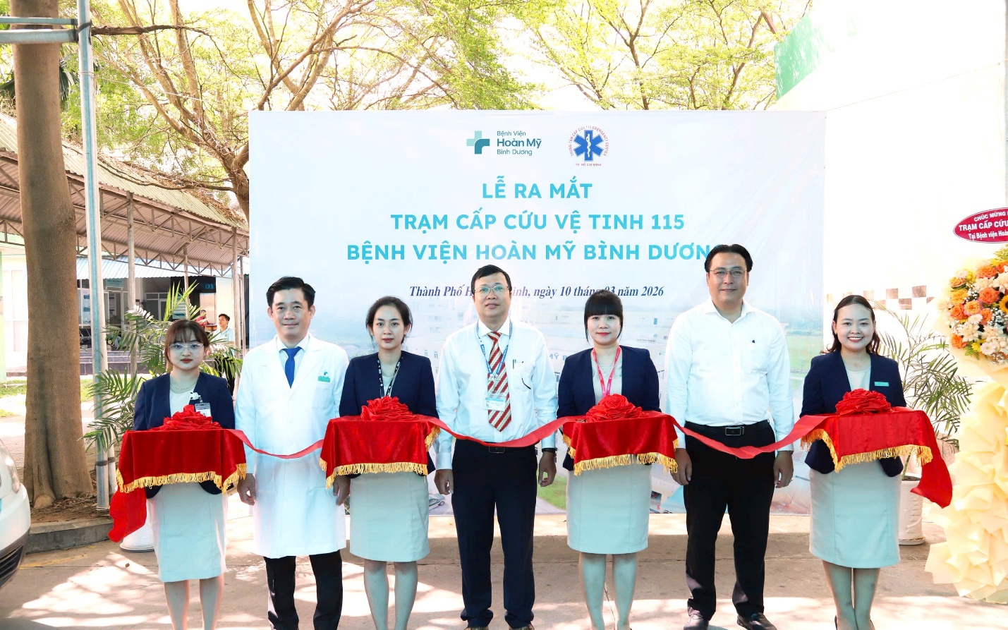 Bệnh viện Hoàn Mỹ Bình Dương ra mắt Trạm Cấp cứu vệ tinh 115