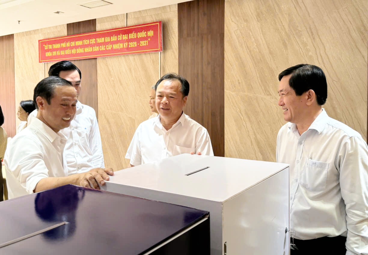 C&aacute;c điểm bỏ phiếu tại chung cư , khu nh&agrave; trọ sẵn s&agrave;ng cho Ng&agrave;y hội non s&ocirc;ng 2026 - Ảnh 2.