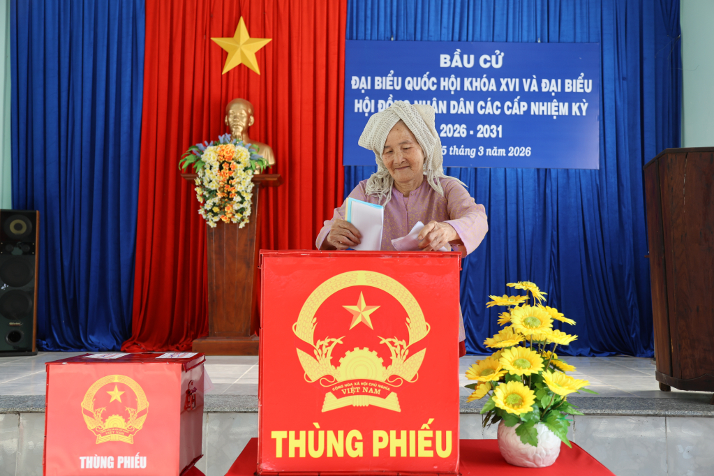 CLIP: Rộn ràng ngày bầu cử tại Cần Thơ, Vĩnh Long, An Giang, Tây Ninh - Ảnh 42.