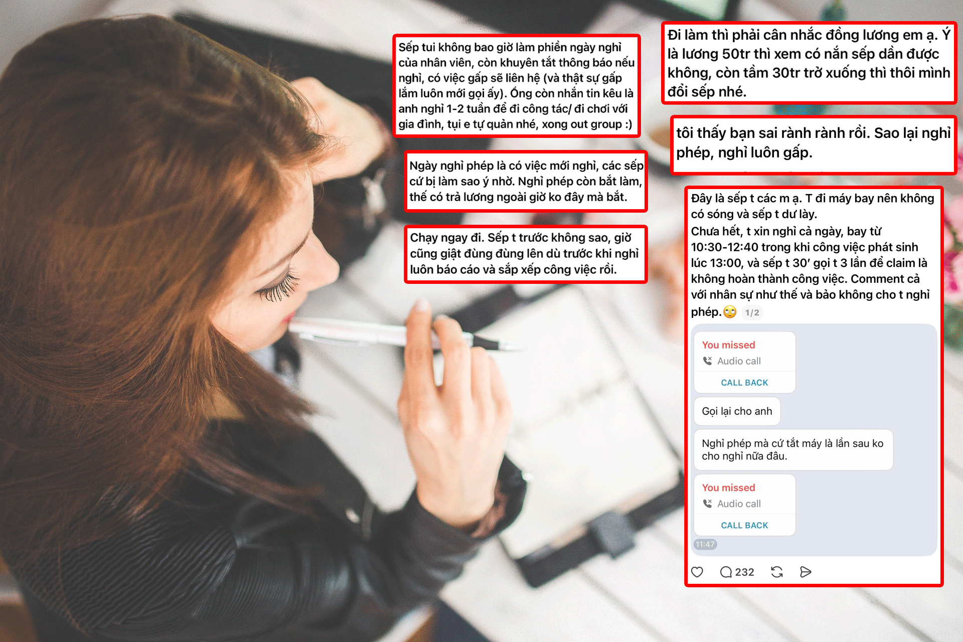 Xin nghỉ ph&eacute;p nhưng vẫn bị sếp &ldquo;r&eacute;o t&ecirc;n&rdquo; g&acirc;y tranh c&atilde;i tr&ecirc;n mạng x&atilde; hội - Ảnh 2.