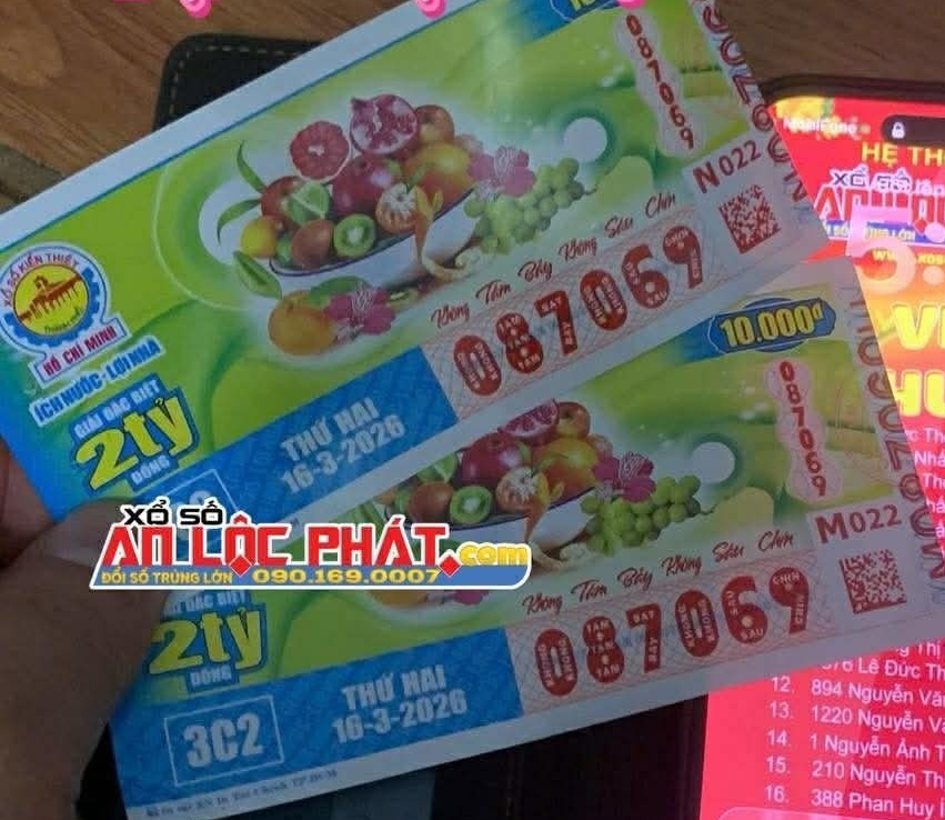 Kết quả xổ số miền Nam 17 - 3: Hai giải độc đắc được x&aacute;c định tại TPHCM v&agrave; An Giang - Ảnh 2.