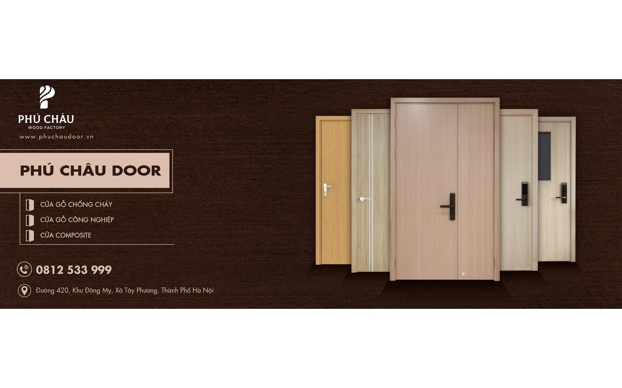 Phú Châu Door - Đơn vị sản xuất cửa gỗ chống cháy uy tín hàng đầu