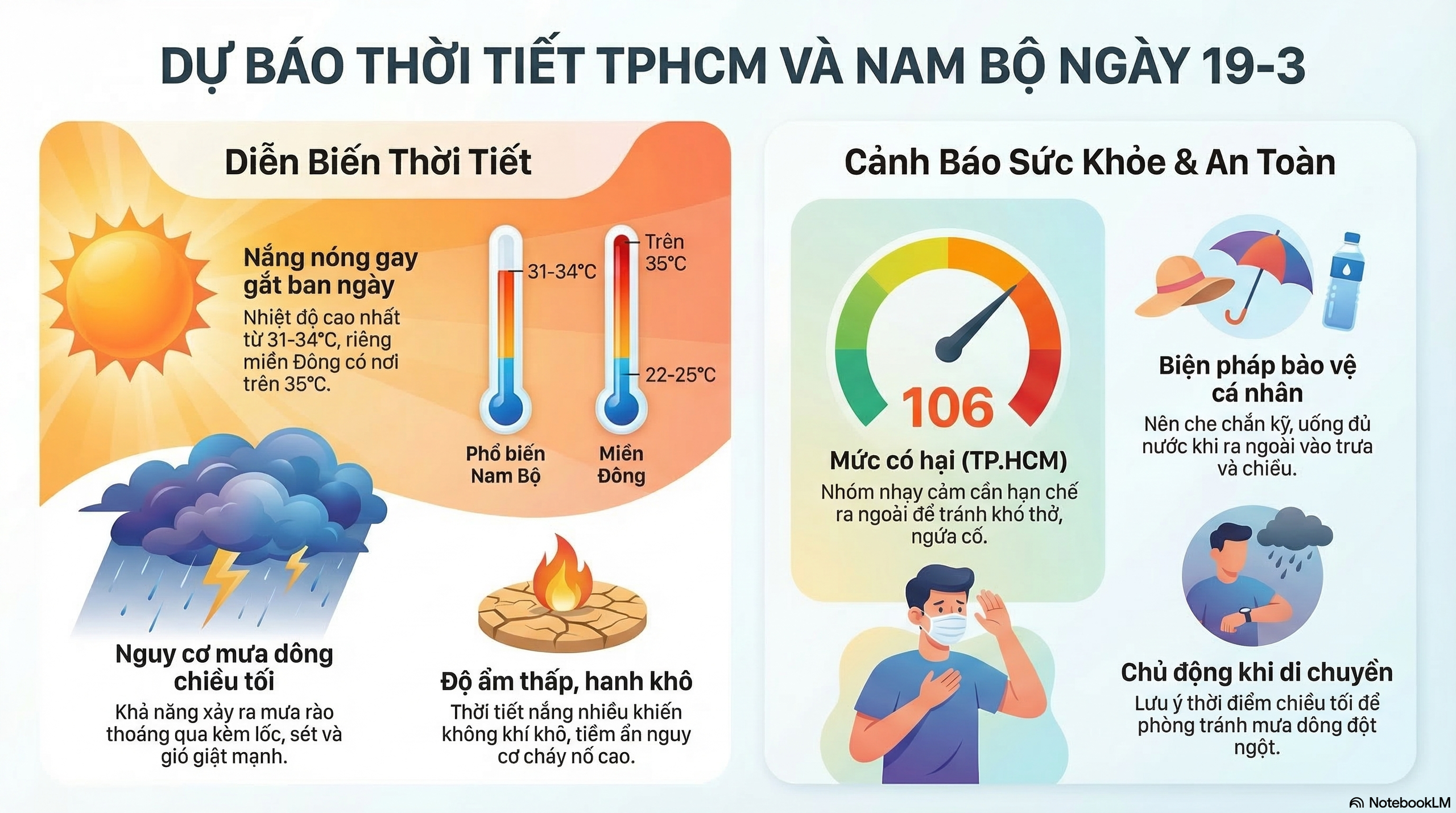 Dự báo thời tiết hôm nay, 19-3: TPHCM và Nam Bộ nắng nóng, có nơi trên 35 độ C - Ảnh 2.