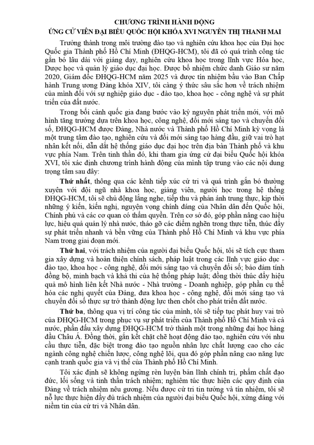 Giám đốc ĐHQG TPHCM ứng cử Đại biểu Quốc hội khóa XVI - Ảnh 3.