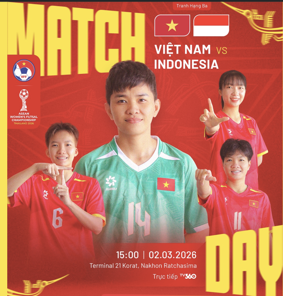 Trực tiếp futsal nữ Việt Nam - Indonesia: Cựu vương vớt vát danh dự - Ảnh 1.