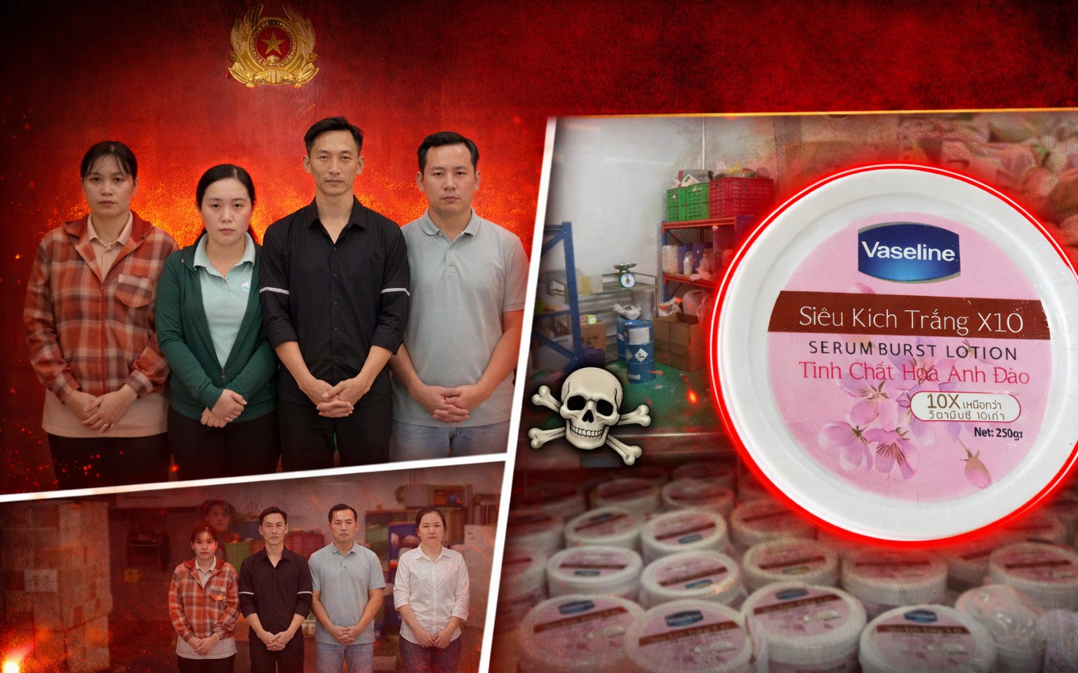Công an TPHCM đột kích "công xưởng kem trộn" giữa lòng thành phố