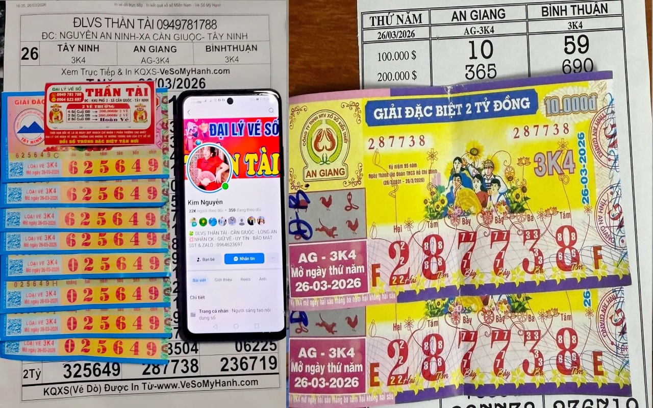 Xổ số miền Nam: Sáng 27-3, lộ diện nhiều người trúng thưởng vé số An Giang và Tây Ninh