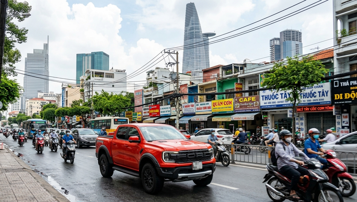 Xe bán tải có bị hạn chế lưu thông trong nội đô TPHCM? - Ảnh 1.