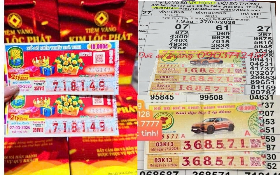 Sáng 28-3, nhiều người ở TPHCM, Lâm Đồng, An Giang trúng thưởng xổ số miền Nam