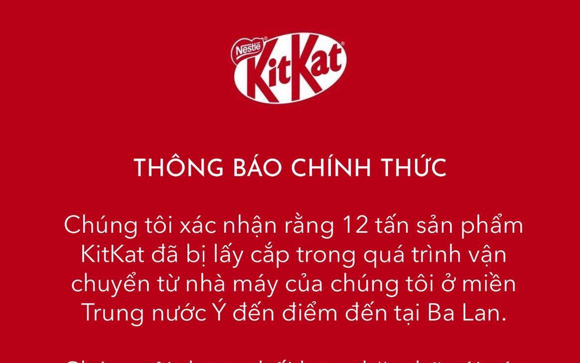 Giải mã làn sóng "báo mất hàng" sau vụ trộm hy hữu 12 tấn socola KitKat