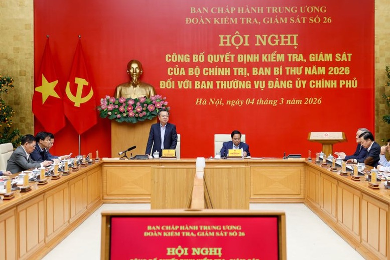 Công bố quyết định kiểm tra của Bộ Chính trị đối với Ban Thường vụ Chính phủ - Ảnh 1.