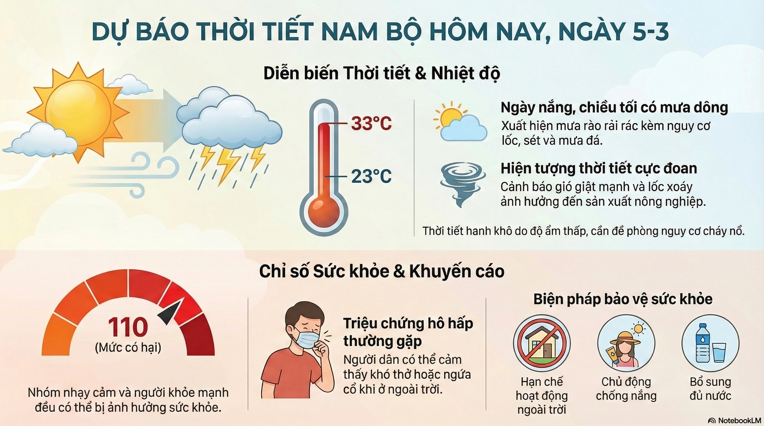  Dự b&aacute;o thời tiết h&ocirc;m nay, 5-3: TPHCM v&agrave; Nam Bộ ng&agrave;y nắng, khả năng c&oacute; mưa tr&aacute;i m&ugrave;a - Ảnh 2.