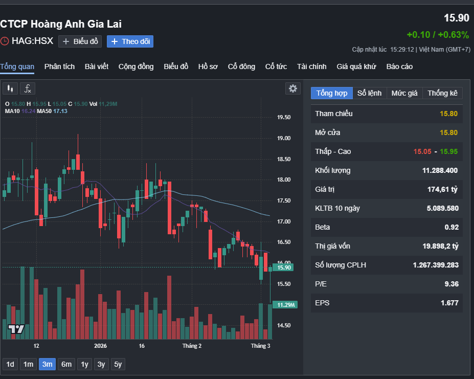 Cổ phiếu Hoàng Anh Gia Lai xuống thấp nhất 3 tháng, Bầu Đức đăng ký mua thêm 5 triệu cổ phiếu - Ảnh 2.
