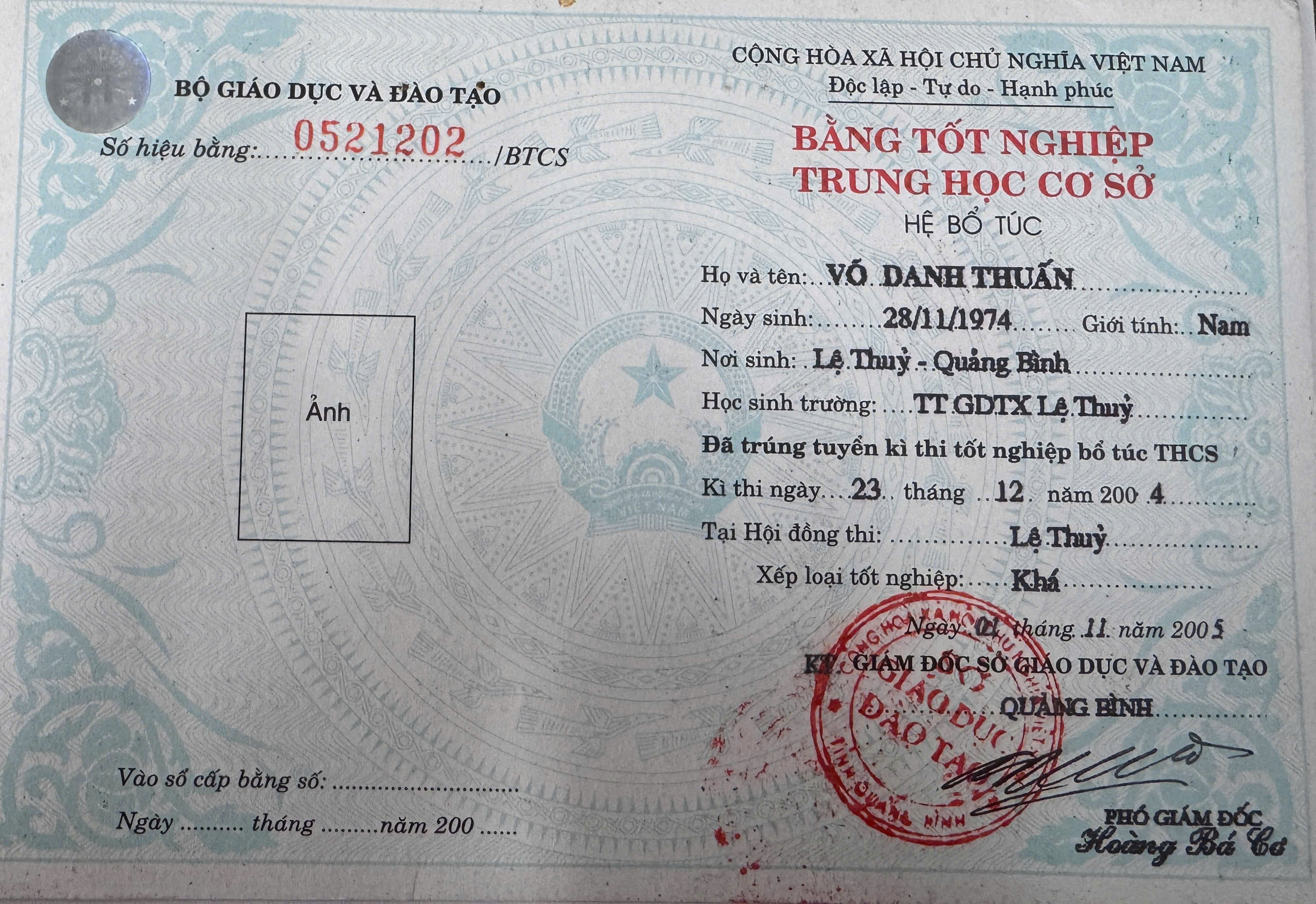 Chủ tịch MTTQ x&atilde; Quảng Trị học cấp 3 khi chưa tốt nghiệp cấp 2? - Ảnh 2.