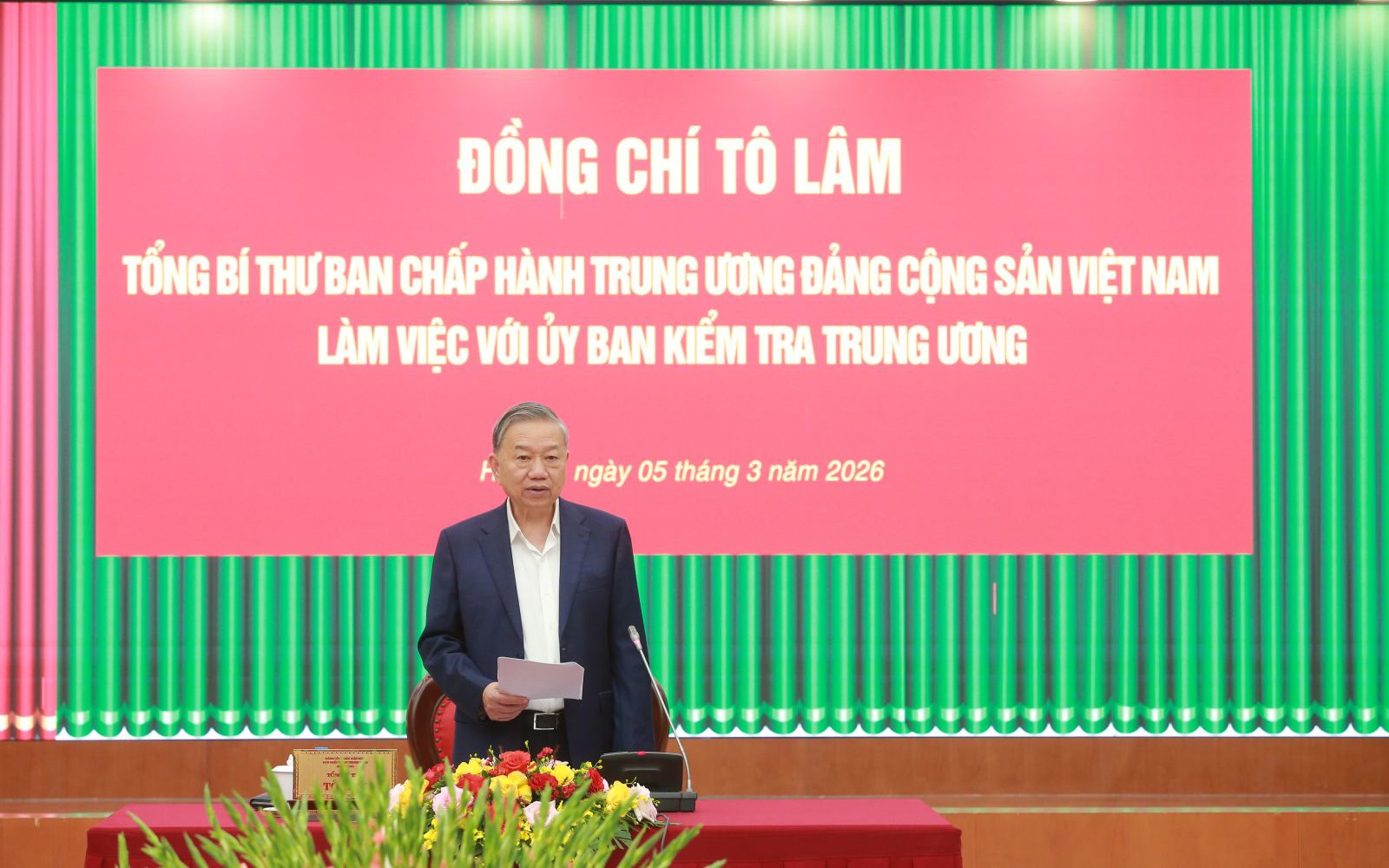 Tổng Bí thư Tô Lâm: Công tác kiểm tra, giám sát thi hành kỷ luật Đảng phải chuẩn mực, công tâm