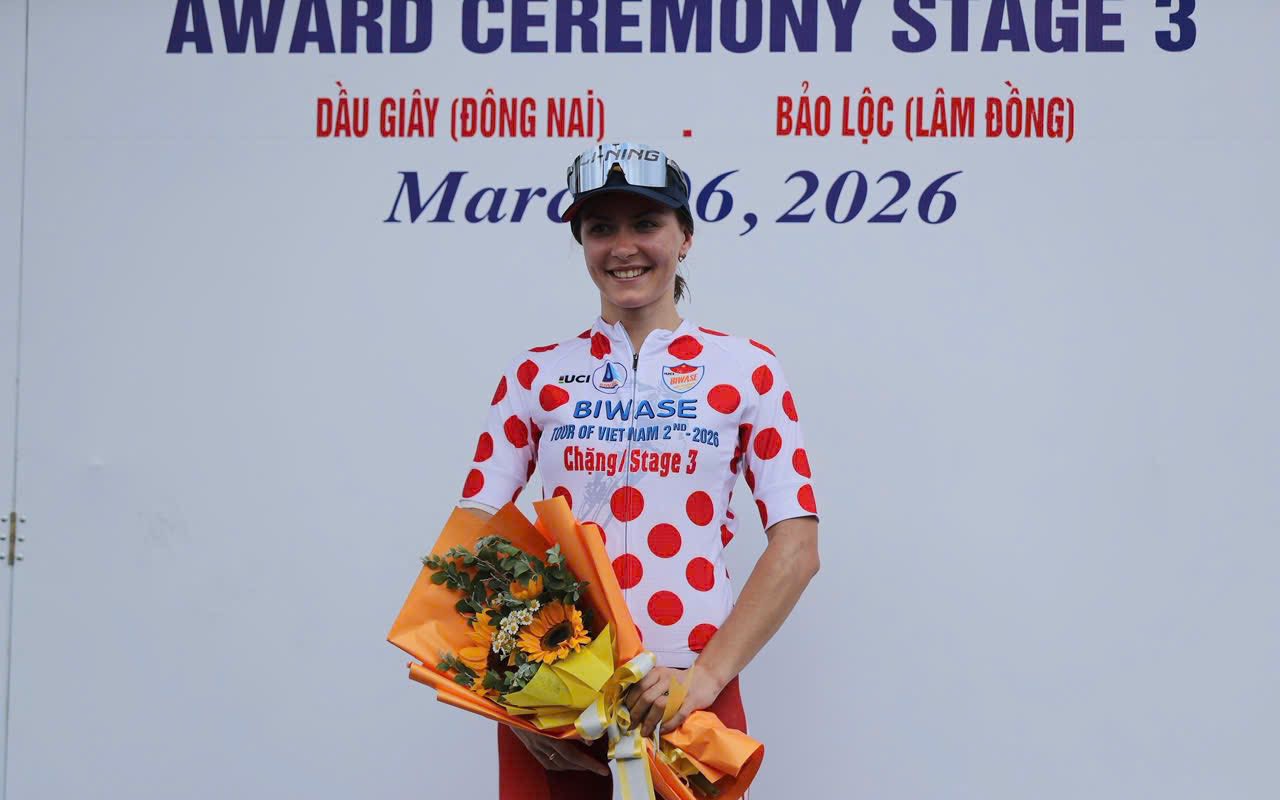 Komina Marina giành Áo chấm đỏ sau chặng 3 Biwase Tour of Vietnam 2026