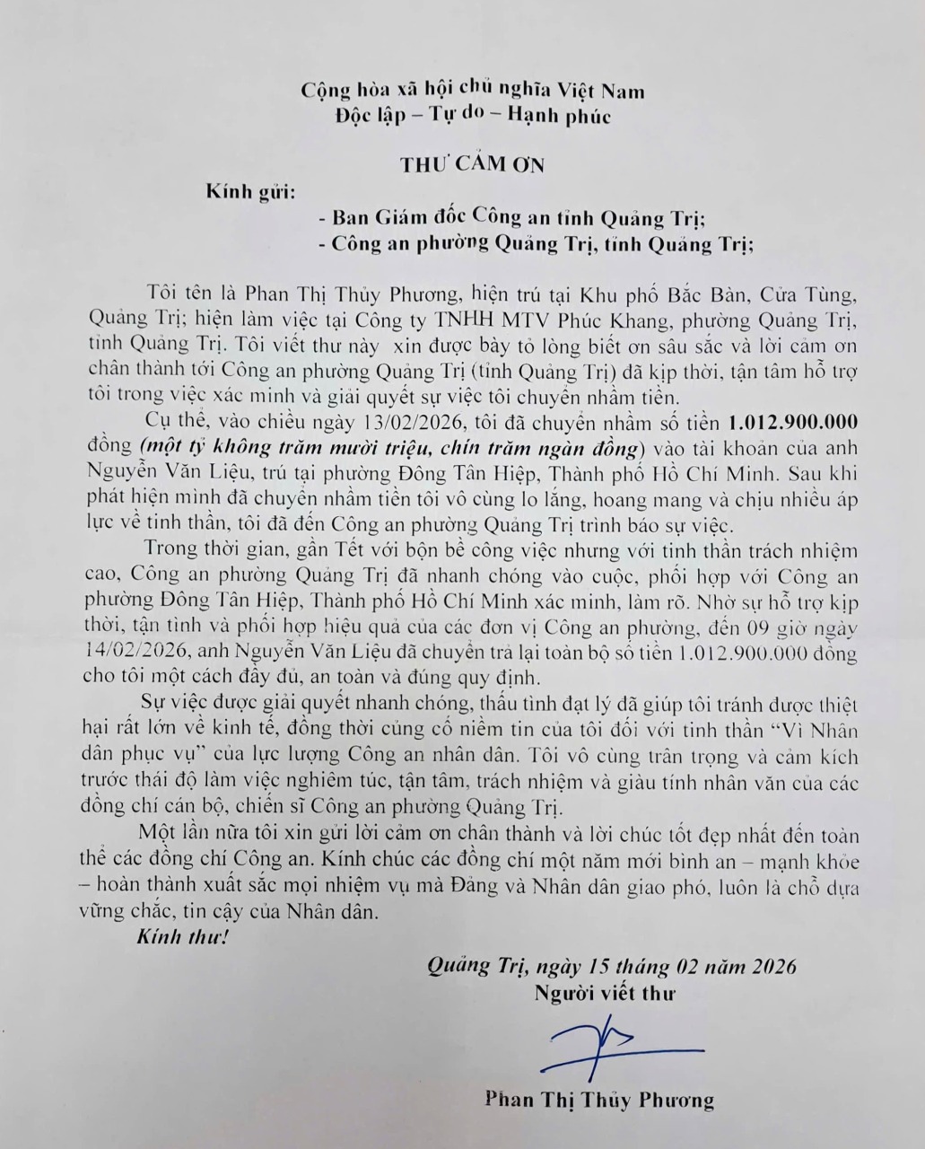 Người phụ nữ hoảng hốt khi chuyển nhầm 1 tỉ đồng cho người lạ ở TP HCM - Ảnh 1.