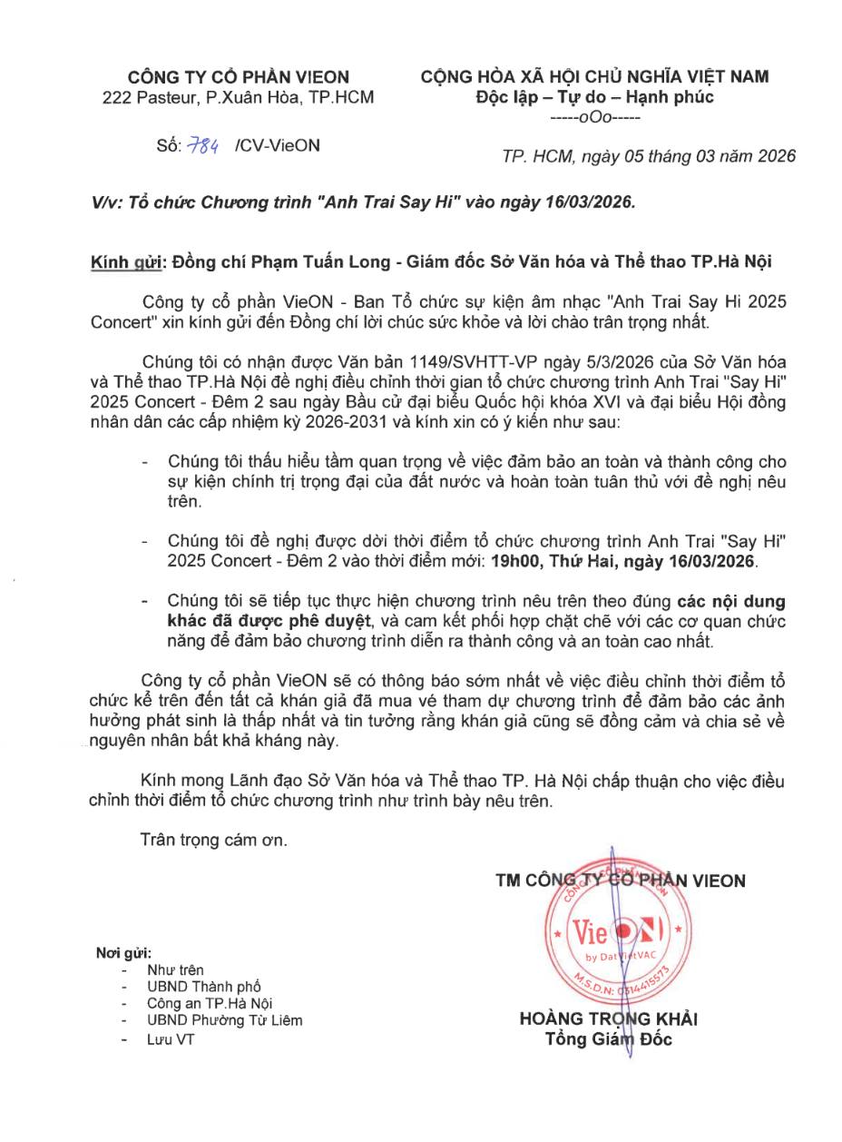 Công bố lý do concert Anh trai "say hi" dời ngày diễn - Ảnh 2.