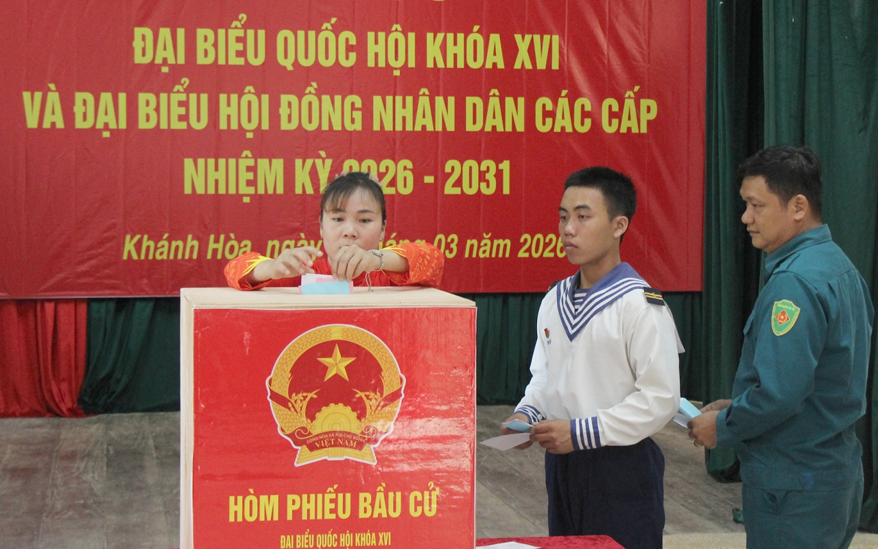 Đặc khu Trường Sa bỏ phiếu sớm ở 20 khu vực