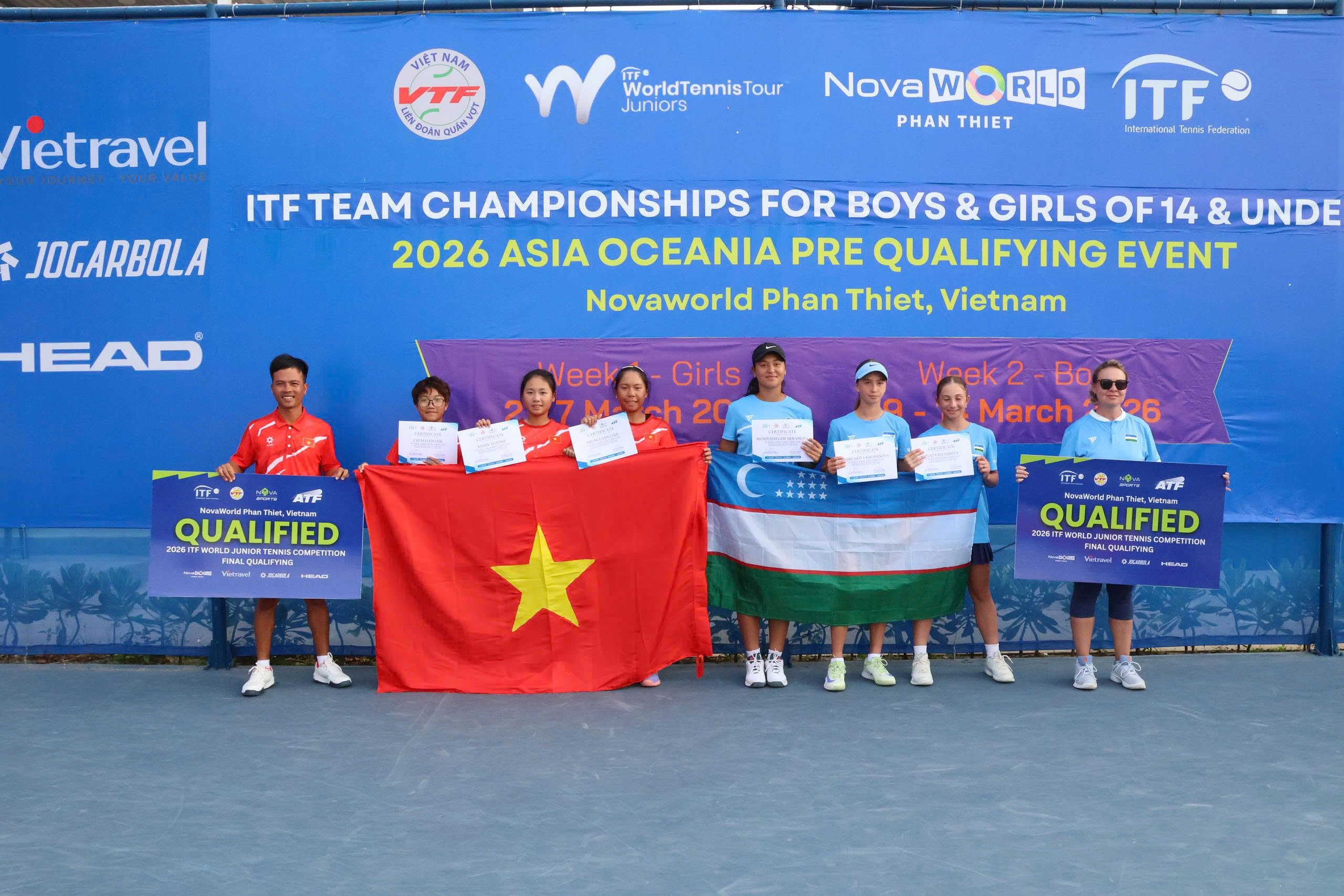 Tuyển nữ U14 Việt Nam giành vé dự vòng Final Qualifying ITF World Junior - Ảnh 1.