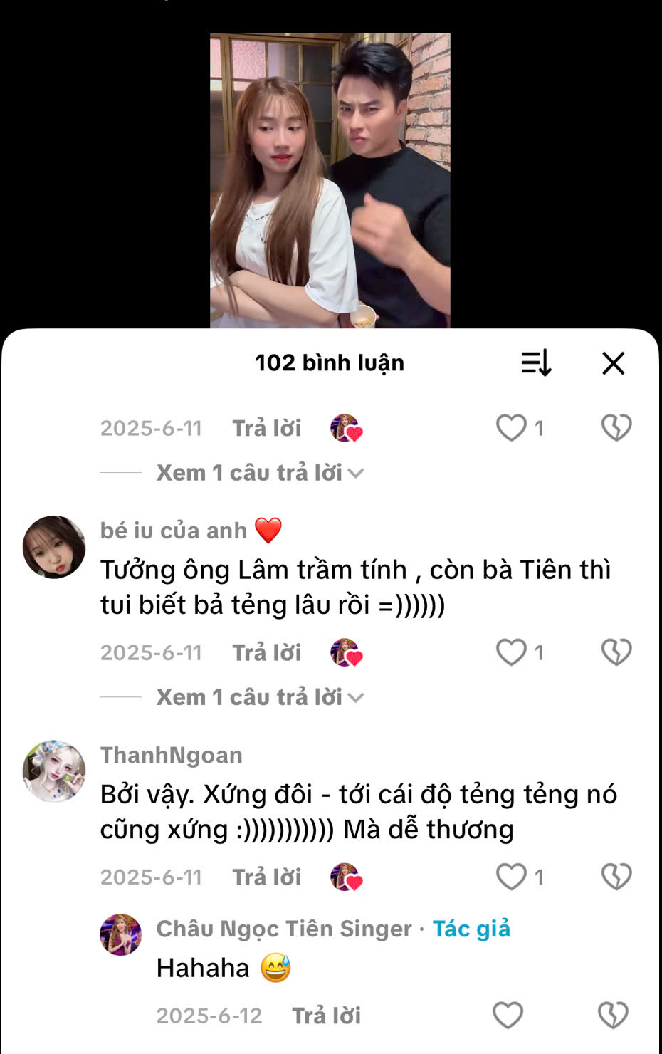 Ch&acirc;u Ngọc Ti&ecirc;n được t&iacute;ch cực "đẩy thuyền" c&ugrave;ng NSƯT V&otilde; Minh L&acirc;m - Ảnh 4.